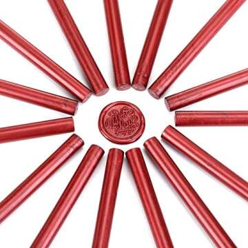 Yoption 15 Pieces Glue Gun Sealing Wax Sticks for Wax Seal Stamp, Great for Wedding Invitations, Cards, Envelopes (Antique Wine Red)