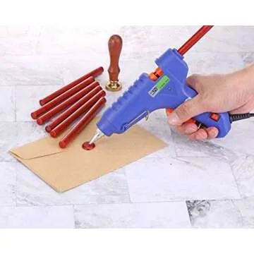 Yoption 15 Pieces Glue Gun Sealing Wax Sticks for Wax Seal Stamp, Great for Wedding Invitations, Cards, Envelopes (Antique Wine Red)