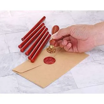 Yoption 15 Pieces Glue Gun Sealing Wax Sticks for Wax Seal Stamp, Great for Wedding Invitations, Cards, Envelopes (Antique Wine Red)