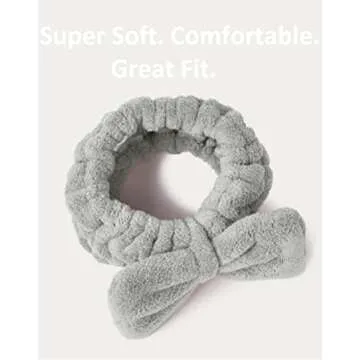 Huachi Headbands for Women - Soft Skincare Bow Headbands