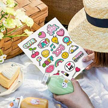 Gwybkq Sticker Paper Printable Vinyl for Inkjet Printer, 50 Sheets Glossy White Waterproof Labels