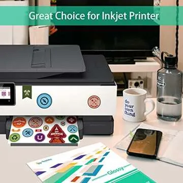 Gwybkq Glossy Waterproof Sticker Paper for Inkjet Printers