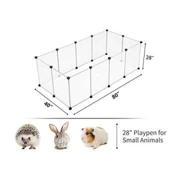 Safe and Stylish Tespo Pet Playpen for Small Animals