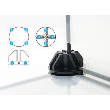 Tespo Pet Playpen, Portable Large Plastic Yard Fence Small Animals, Puppy Kennel Crate Fence Tent, 28 X 20 Inch, White, 12 Panels