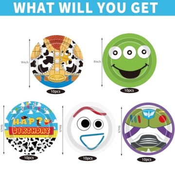 Toy Inspired Story Birthday Party Supplies Plates for Kids