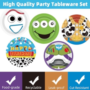 Toy Inspired Story Birthday Party Supplies Plates for Kids