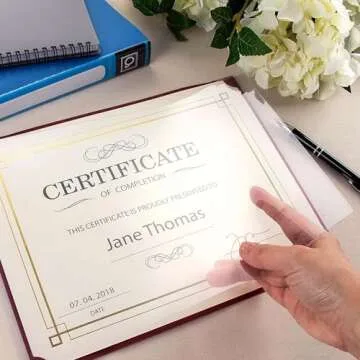 Juvale 100 Pack Clear Presentation Covers for Binding, Letter Size 10 Mil Plastic Sheets for Reports, Presentations, Awards, Books (8.5 x 11 in)