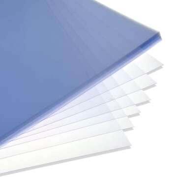 Juvale 100 Pack Clear Presentation Covers for Binding, Letter Size 10 Mil Plastic Sheets for Reports, Presentations, Awards, Books (8.5 x 11 in)