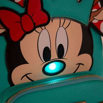 Loungefly Disney Light Up Minnie Mouse Reindeer Backpack