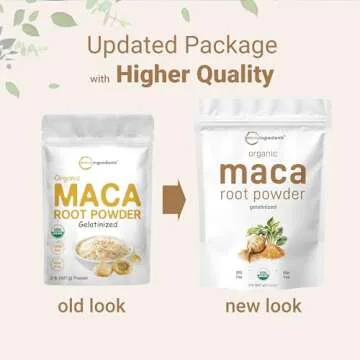 Organic Maca Root Powder, 2 Pound, Gelatinized for Better Absorption, Rich in Antioxidants, Help Energy, Stamina, Endurance, Strength and Immune System, No GMOs, Vegan Friendly and Peru Origin