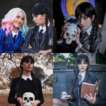 Black Braided Wig with Bangs for Cosplay