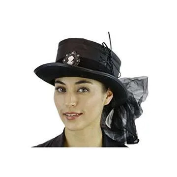 STORM BUY ] Steampunk Style Women/Men Top Hat Metallic Scientist Time Traveler Halloween Costume Cosplay Hat