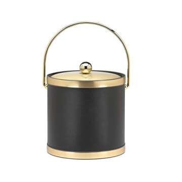 Kraftware Black with Polished Brass 3 Qt