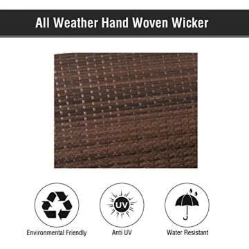 Outsunny 2 Person Wicker Hanging Swing Bench 550 lbs