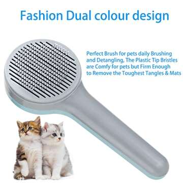 Cat Grooming Brush for Easy Shedding and Massage