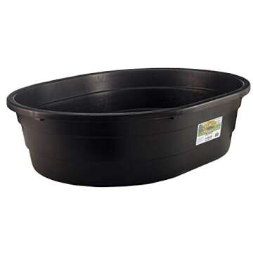 Little Giant® Poly Oval Stock Tank | Water Trough | Plastic Pond Tub | Heavy Duty Feeding & Waterin...