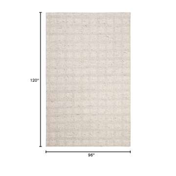 SAFAVIEH Marbella Collection Area Rug - 8' x 10', Beige, Handmade Wool, Ideal for High Traffic Areas...