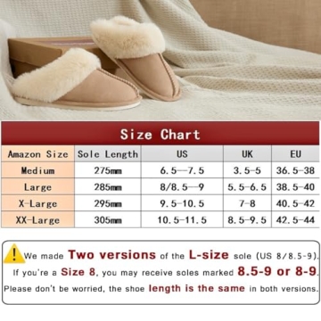 Donpapa Women's Fluffy Memory Foam Slippers for Home