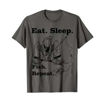 Fishing Fisherman Funny Eat Sleep Fish Repeat Fishermen T-Shirt