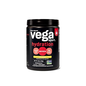 Vega Sport Hydration Electrolyte Powder, Lemonade - Post Workout Recovery Drink for Women and Men, V...