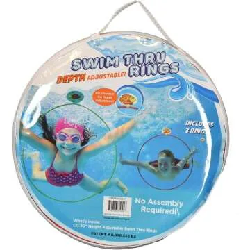 Water Sports Swim Thru Rings - Assorted Pack with Adjustable Features