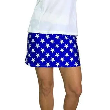 Smash Dandy Wonder Woman Inspired Slim Style Athletic Skort Costume (XSmall) Blue