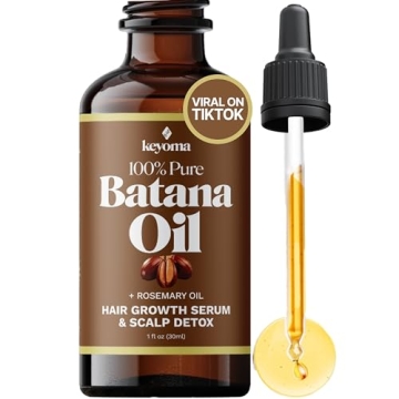 Keyoma Hair Oil with Rosemary for Hair Growth - 100% Organic Batana Oil from Honduras - Reduce Hair ...