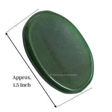 Green Jade Aventurine Worry Stone Crystals and Healing Stones - Worry Stones for Stress Relief Gifts - Piedra Crystal Fidget for Meditation - Unique Stocking Stuffers and Birthday Gifts for Women, Men