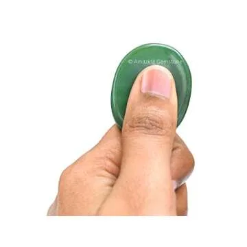 Green Jade Aventurine Worry Stone Crystals and Healing Stones - Worry Stones for Stress Relief Gifts - Piedra Crystal Fidget for Meditation - Unique Stocking Stuffers and Birthday Gifts for Women, Men
