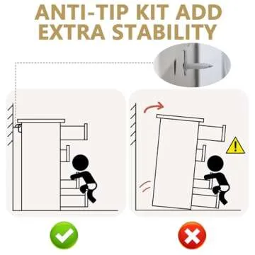 Sturdy LUXOAK Farmhouse 6 Drawers Dresser for Home Storage