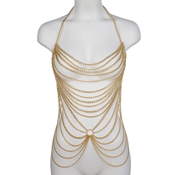 Sprfragrance Gold Body Chain Jewelry for Women - Stylish Bling