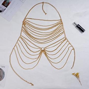 Sprfragrance Gold Body Chain Jewelry for Women - Stylish Bling