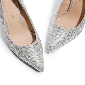 DREAM PAIRS Stiletto Heels Glittering Elegance for Women