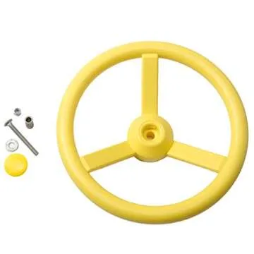 Gorilla Playsets 07-0004-Y Steering Wheel Swing Set Attachment with 12.5" Diameter, Yellow with Mounting Hardware