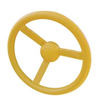 Gorilla Playsets 07-0004-Y Steering Wheel Swing Set Attachment with 12.5" Diameter, Yellow with Mounting Hardware
