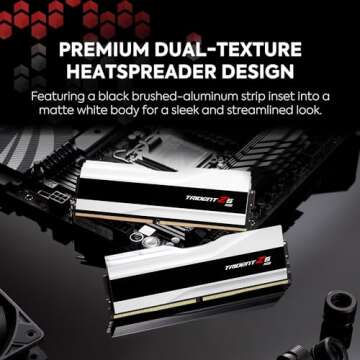 G.SKILL Trident Z5 RGB Series (Intel XMP 3.0) DDR5 RAM 96GB (2x48GB) 6400MT/s CL32-39-39-102 1.35V Desktop Computer Memory UDIMM - Matte White (F5-6400J3239F48GX2-TZ5RW)