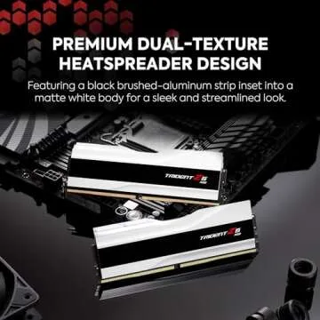 G.SKILL Trident Z5 RGB Series (Intel XMP 3.0) DDR5 RAM 96GB (2x48GB) 6400MT/s CL32-39-39-102 1.35V Desktop Computer Memory UDIMM - Matte White (F5-6400J3239F48GX2-TZ5RW)