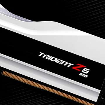 G.SKILL Trident Z5 RGB Series (Intel XMP 3.0) DDR5 RAM 96GB (2x48GB) 6400MT/s CL32-39-39-102 1.35V Desktop Computer Memory UDIMM - Matte White (F5-6400J3239F48GX2-TZ5RW)