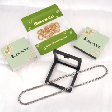 Reoxvo Men's Stainless Steel Chain Necklace 24 inch