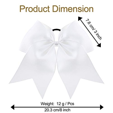 Jumbo 8 Inch Cheerleading Hair Bows - 2 Packs for Girls