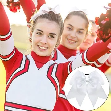 Jumbo 8 Inch Cheerleading Hair Bows - 2 Packs for Girls