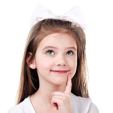 Jumbo 8 Inch Cheerleading Hair Bows - 2 Packs for Girls