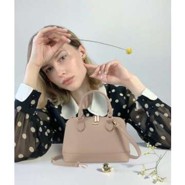 LOVEVOOK Small Purse Crossbody Bags for Women Fashion Satchael for Dating Travel Casual,Nude