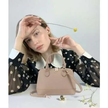 LOVEVOOK Small Purse Crossbody Bags for Women Fashion Satchael for Dating Travel Casual,Nude