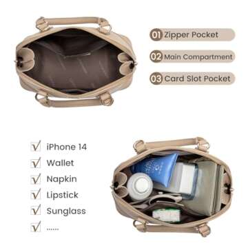 LOVEVOOK Small Purse Crossbody Bags for Women Fashion Satchael for Dating Travel Casual,Nude