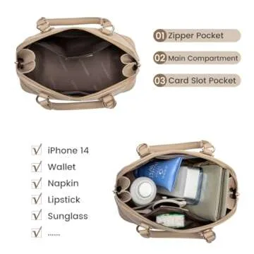 LOVEVOOK Small Purse Crossbody Bags for Women Fashion Satchael for Dating Travel Casual,Nude