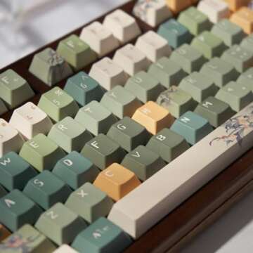 Sumgsn 152 Keys Green PBT Keycaps for Mechanical Keyboards