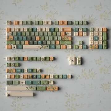 Sumgsn 152 Keys Green PBT Keycaps for Mechanical Keyboards