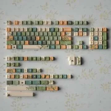 Sumgsn 152 Keys Green PBT Keycaps for Mechanical Keyboards
