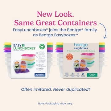 Bentgo Easyboxes 4-Compartment Snack Containers